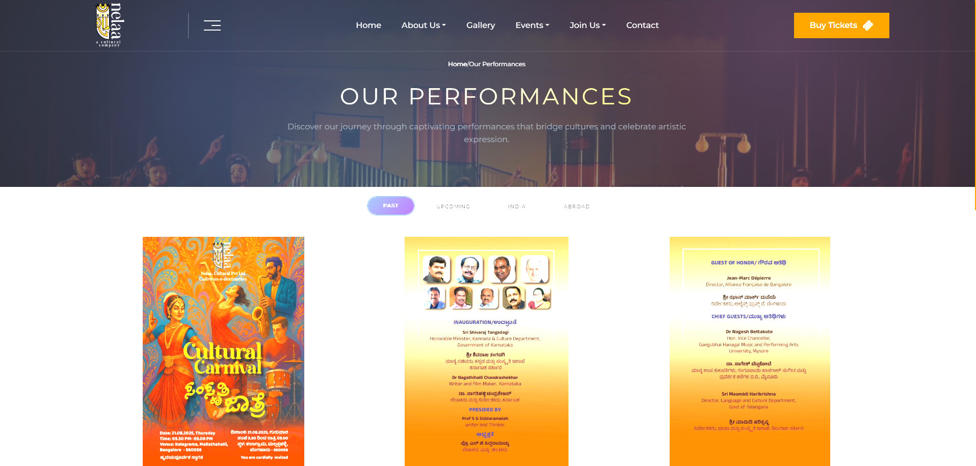 Nelaa Global — performances and collaborations pages